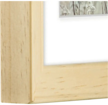 Detailansicht eines Holzbilderrahmens