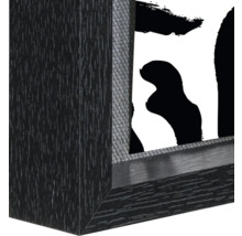 Nahaufnahme eines Bilderrahmens mit Holzstruktur