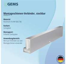 Schienenverbinder für Montageschiene GEMS 195 mm-thumb-2