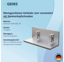 Schienenverbinder für Montageschiene GEMS 99 mm-thumb-2