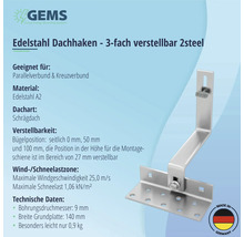 Dachhaken GEMS 180 mm-thumb-2