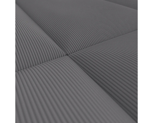 Nahaufnahme einer gerippten grauen Matratze