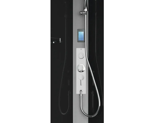 Duschpaneel mit Bedienelementen und Duschkopf