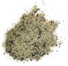 Sandhaufen mit Steinen