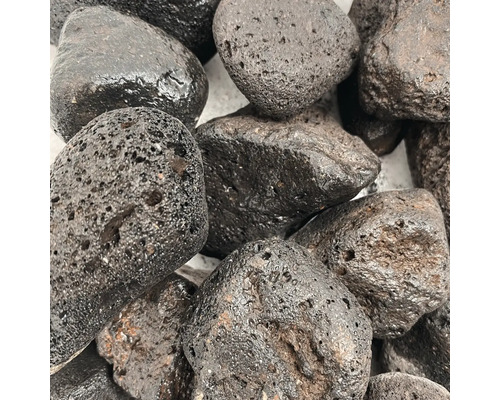 Nahaufnahme von Lavasteinen für den Gartenbau