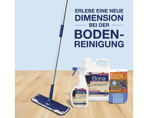 Bona Reinigungsset mit Mopp, Sprühflasche und Reinigungsmittel für glatte Böden