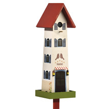 Vogelhaus im Hoteldesign mit Ständer für den Garten
