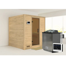 Sauna mit Saunaofen und Steuerung