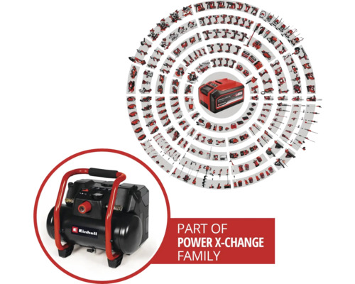 Einhell Power X-Change Akku-Familie mit Kompressor