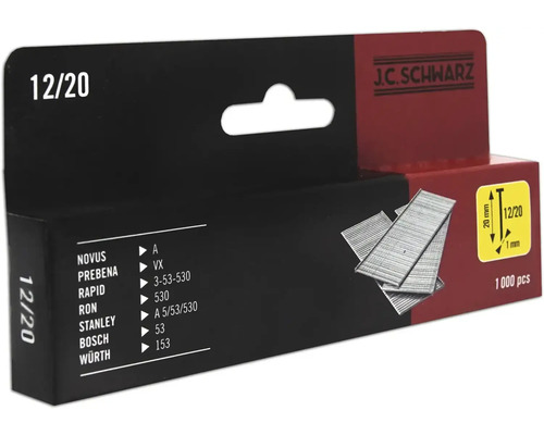 Stauchkopfnagel JC Schwarz 12/20, 1 000 Stk
