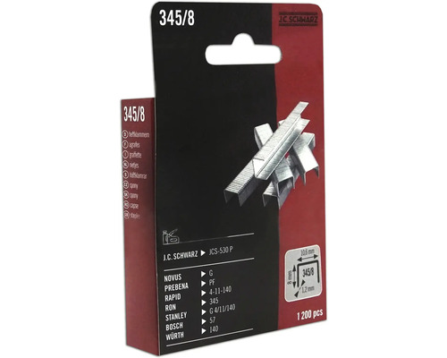 J.C. Schwarz Heftklammern 345/8, Packung