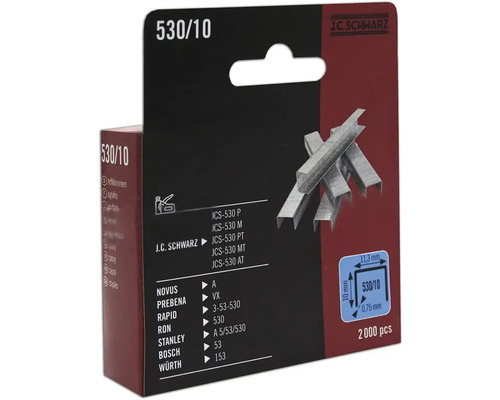 J C Schwarz Heftklammern Typ 530/10, Packung