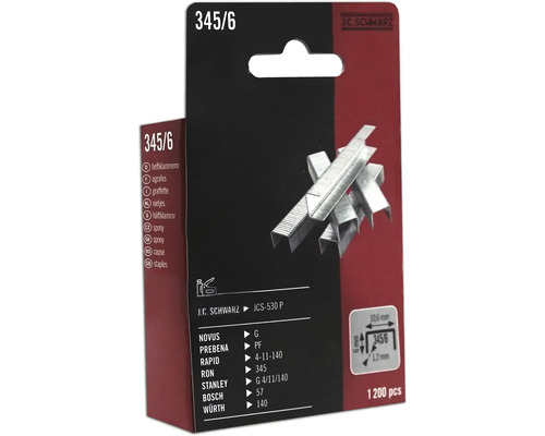 J C Schwarz Heftklammern Typ 345/6, 1200 Stück