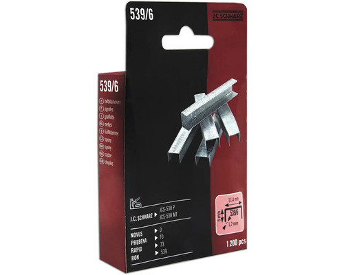 J.C. Schwarz Heftklammern 539/6, 1200 Stück