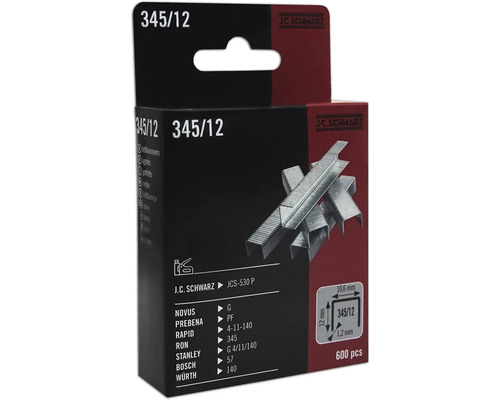 Tackerklammer JC Schwarz 345/12, 600 Stk