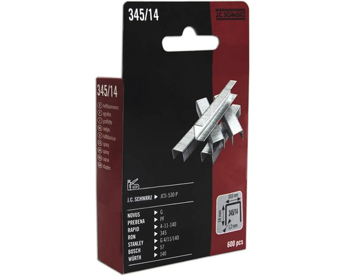 I.C. Schwarz Heftklammern 345/14 in Verpackung