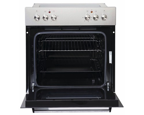 Freistehender Elektroherd mit geöffneter Ofentür