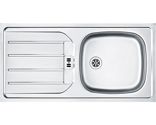 Edelstahlspüle mit Abtropffläche