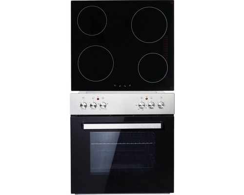 Elektroherd mit Glaskeramikkochfeld und Backofen