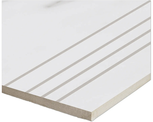 Weiße Wandfliese mit Streifenmuster