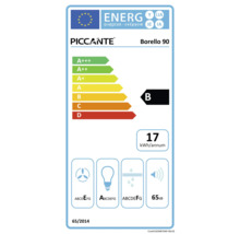 Energielabel für Dunstabzugshaube Piccante Borello 90, Energieeffizienzklasse B