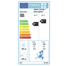 Energielabel für Electrolux EMHP-12Y/N8 / EHB-160/N8 Heizgerät