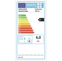 Energielabel für Haas und Sohn Ofentechnik Inzell easy 350.15 mit der Energieeffizienzklasse A und 6,0 Kilowatt