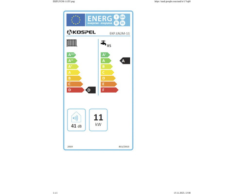 Kospel Energielabel EKP.LN2M-11
