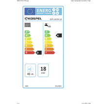 Energielabel Kospel mit Effizienzklasse A