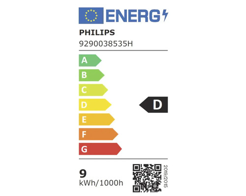 Philips Energielabel mit der Energieeffizienzklasse D