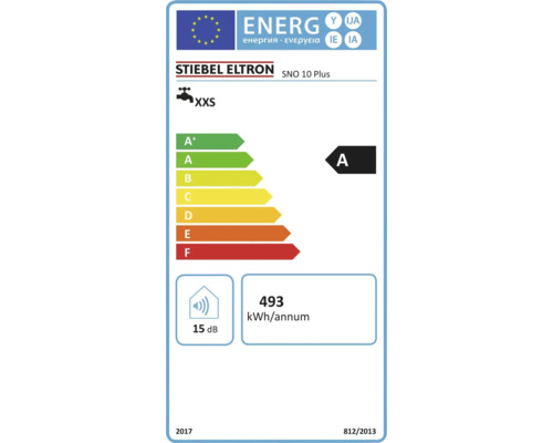Stiebel Eltron Energieetikett SNO 10 Plus