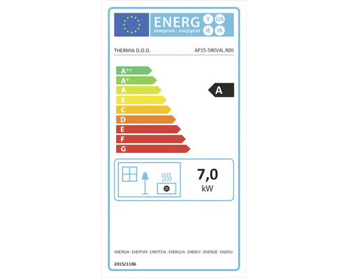 Energielabel mit der Effizienzklasse A und 7,0 Kilowatt