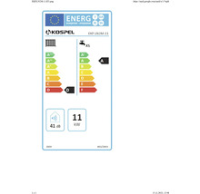 Energielabel für Kospel EKP.LN2M-11 mit Energieeffizienzklasse A.