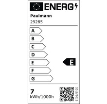 Europäische Union Energielabel für Paulmann 29285, Energieeffizienzklasse E, Energieverbrauch 7 Kilowattstunden pro 1000 Stunden.