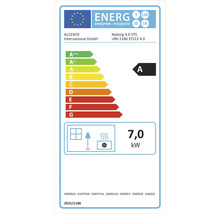 Europäisches Energielabel für ACCENTE International Nyborg 4.0 STS, Energieeffizienzklasse A, Wärmeleistung 7,0 Kilowatt.