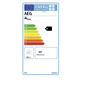 AEG Energielabel für Warmwasserspeicher DKu 10, Energieeffizienzklasse A, Lastprofil XXS, 507 Kilowattstunden pro Jahr, 15 Dezibel.