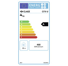 EU Energieeffizienzlabel für Clage Durchlauferhitzer CFX U mit Energieeffizienzklasse A