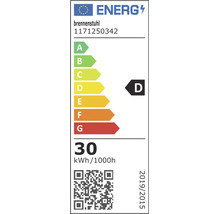 EU Energieeffizienzlabel fuer Brennenstuhl Modell 1171250342 mit Energieeffizienzklasse D und einem Verbrauch von 30 Kilowattstunden pro 1000 Stunden