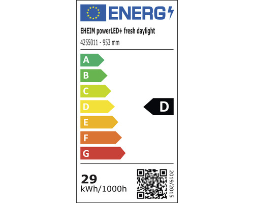 EHEIM powerLED+ fresh daylight Energielabel