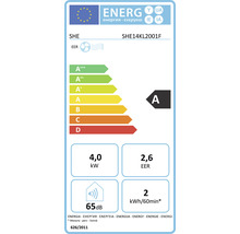 Energielabel für ein SHE Klimagerät mit der Energieeffizienzklasse A