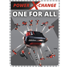 Ein Power X-Change Akku mit verschiedenen Werkzeugen