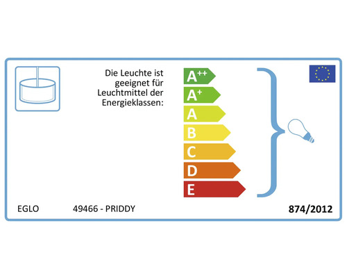 Energielabel der Lampe