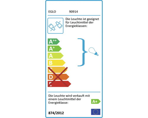 Energielabel der Lampe