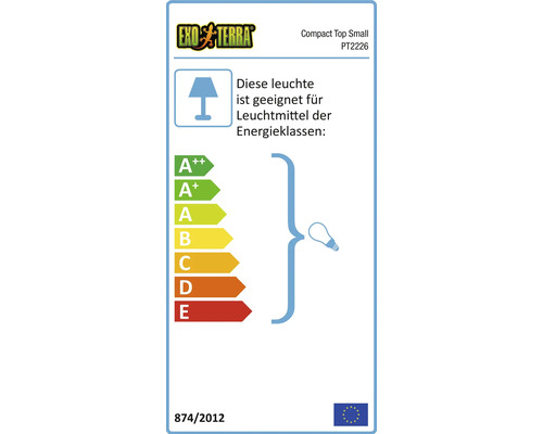 Energielabel für Exo Terra Compact Top Small Terrarienbeleuchtung