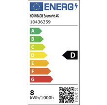 Energielabel mit Energieeffizienzklasse D