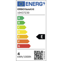 Energielabel mit Energieeffizienzklasse E