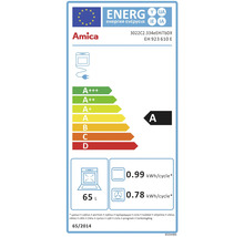 Amica Energieeffizienzlabel mit der Klasse A, 65 Liter Volumen und Angaben zum Energieverbrauch