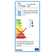 Energielabel für Tecatlantis S.I. LED 579 52W mit integrierten LED-Lampen, die nicht austauschbar sind