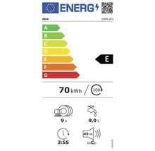 PKM Geschirrspüler Energielabel E