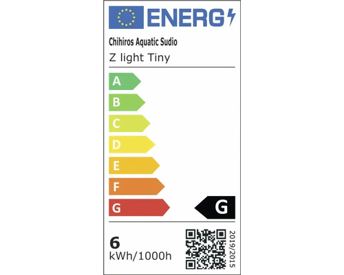 Energielabel Chihiros Aquatic Studio Z light Tiny
